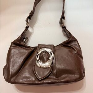 Elegant Brown Leather Shoulder Bag